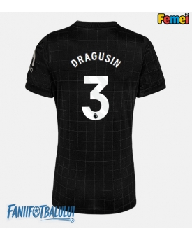 Tottenham Hotspur Radu Dragusin #3 Tricou Fotbal Replică 2025-26 Femei Deplasare
